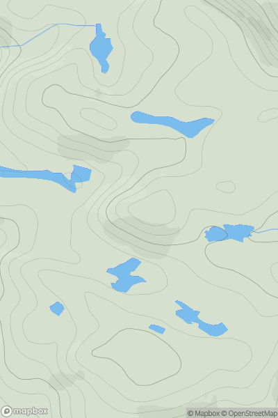 Thumbnail image for Cnoc Gorm [Scourie to Lairg] showing contour plot for surrounding peak
